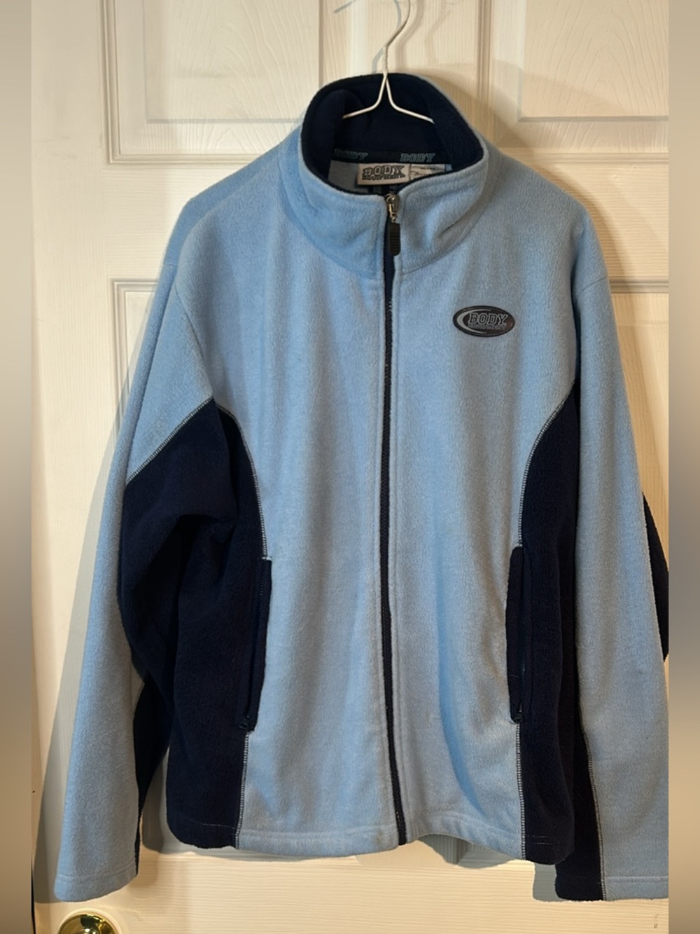 Body Light Blue and Navy Lightweight Fleece Jacket
